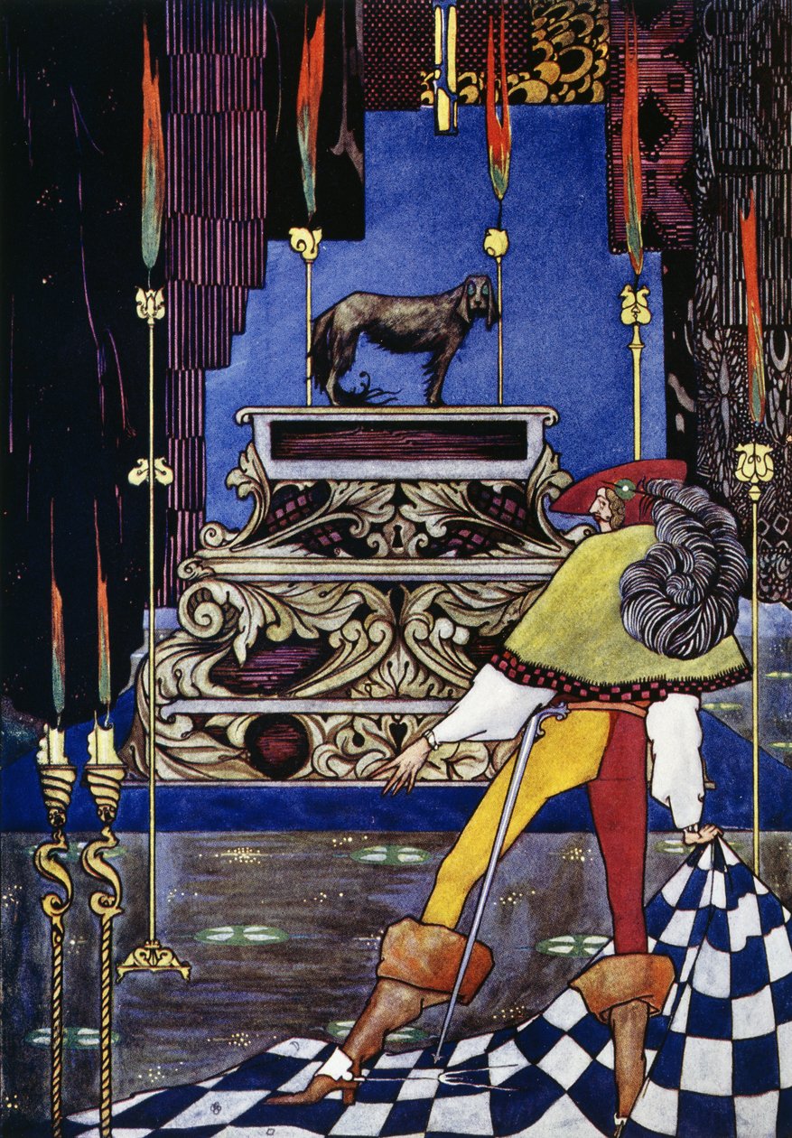 Tinderbox, bajka Hansa Christiana Andersena (1805-1875), ilustracja Harry Clarke (1890-1931) autorstwa Harry Clarke