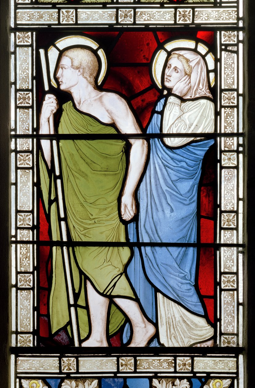 Panel boczny Ukrzyżowanie, okno wschodnie, 1872 (witraż) autorstwa Harry Ellis Wooldridge