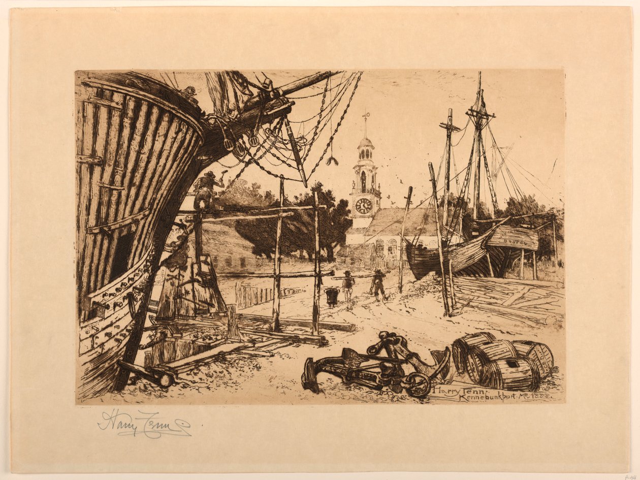Nabrzeże, Kennebunkport, Maine autorstwa Harry Fenn