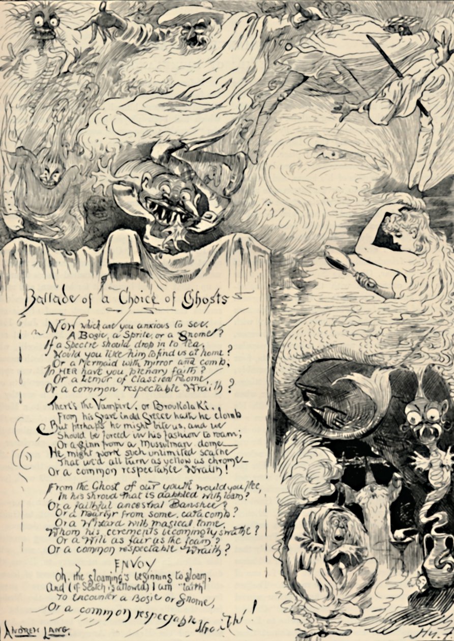 Ballada o wyborze duchów, 1886 autorstwa Harry Furniss