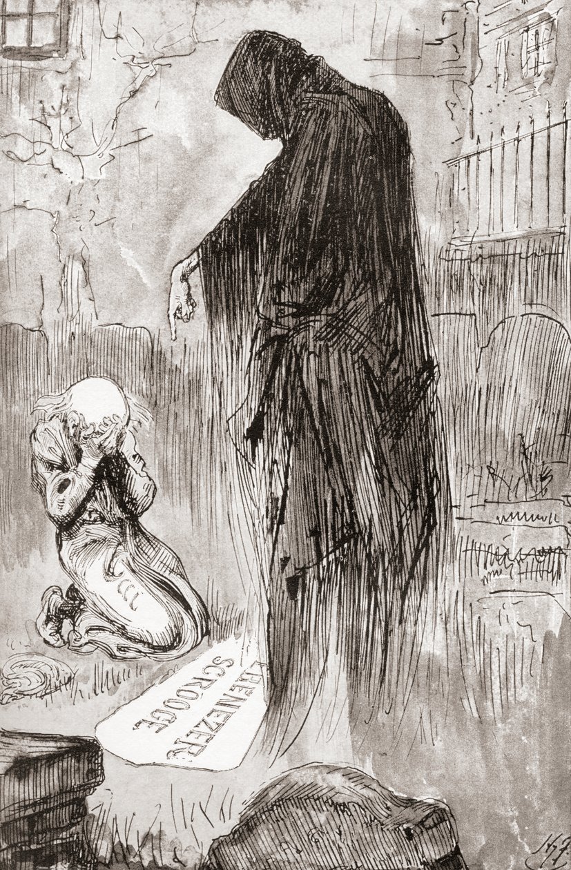 Ilustracja do Opowieści wigilijnej z The Christmas Books autorstwa Charlesa Dickensa autorstwa Harry Furniss