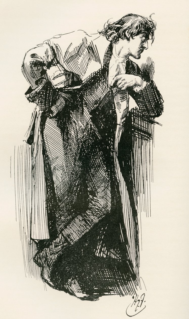 Ilustracja do powieści Karola Dickensa Opowieść o dwóch miastach autorstwa Harry Furniss