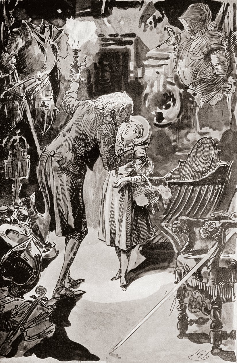 Ilustracja do The Old Curiosity Shop Charlesa Dickensa autorstwa Harry Furniss