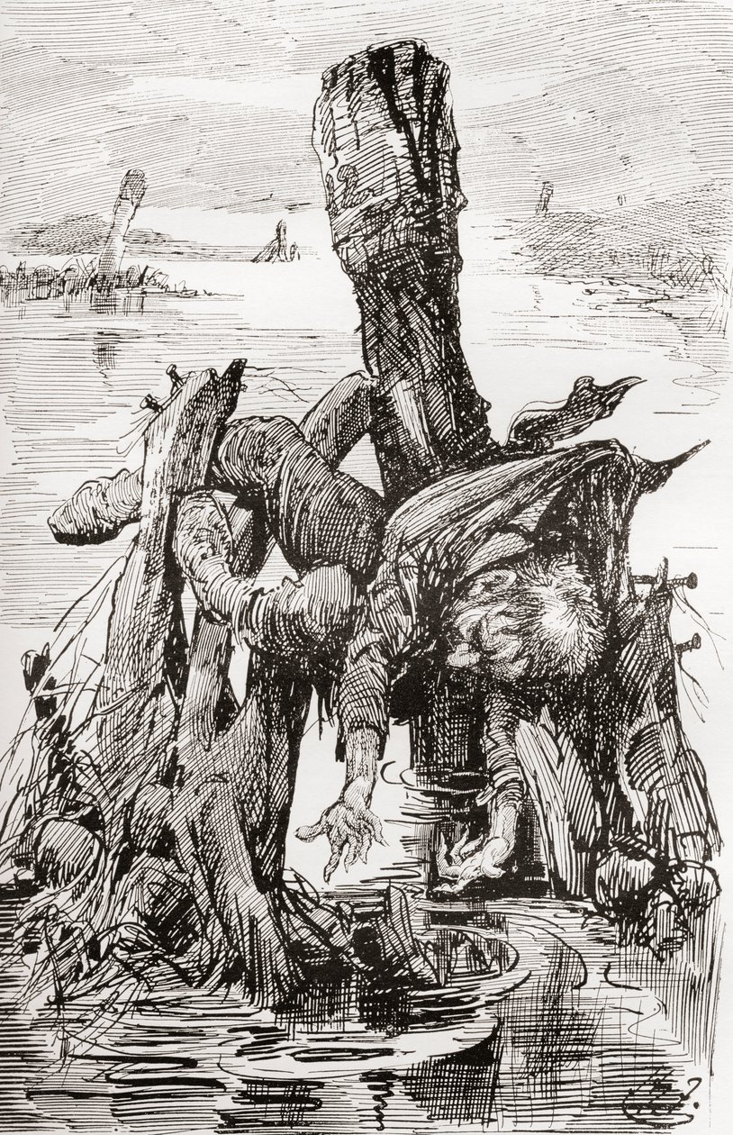 Ilustracja do The Old Curiosity Shop Charlesa Dickensa autorstwa Harry Furniss
