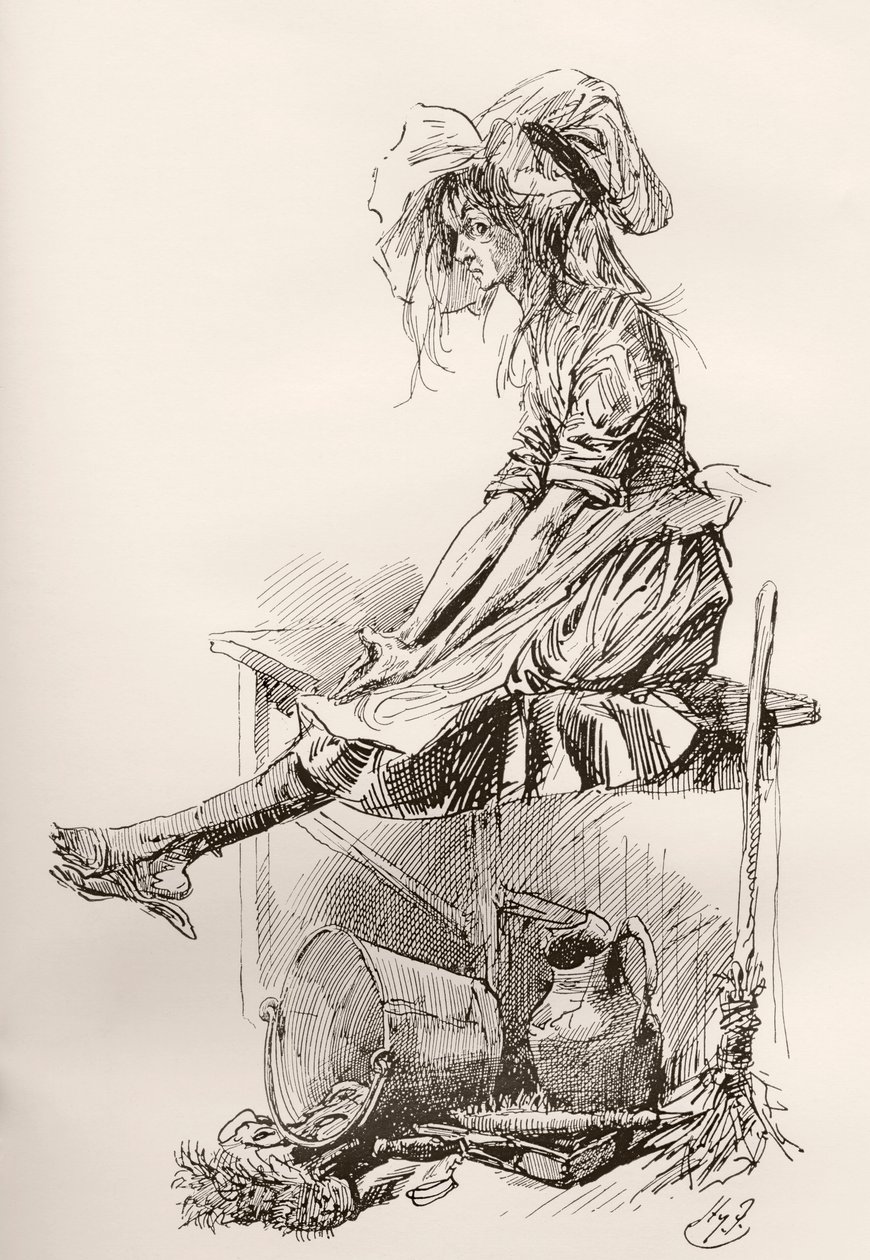 Ilustração para The Old Curiosity Shoppolish de Charles Dickens autorstwa Harry Furniss