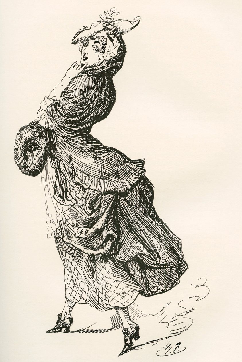 Ilustracja do powieści Karola Dickensa Barnaby Rudge autorstwa Harry Furniss