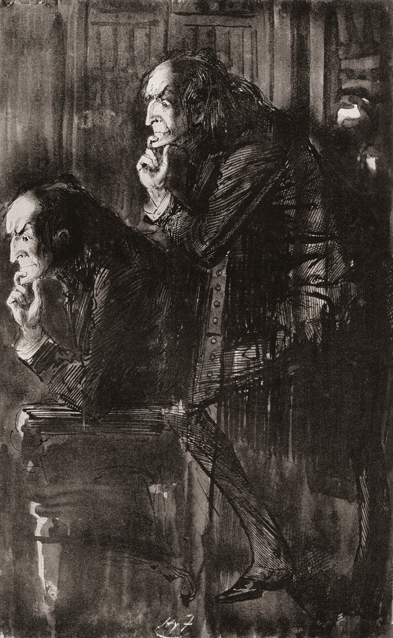 Ilustração para o romance de Charles Dickens, The Ghost