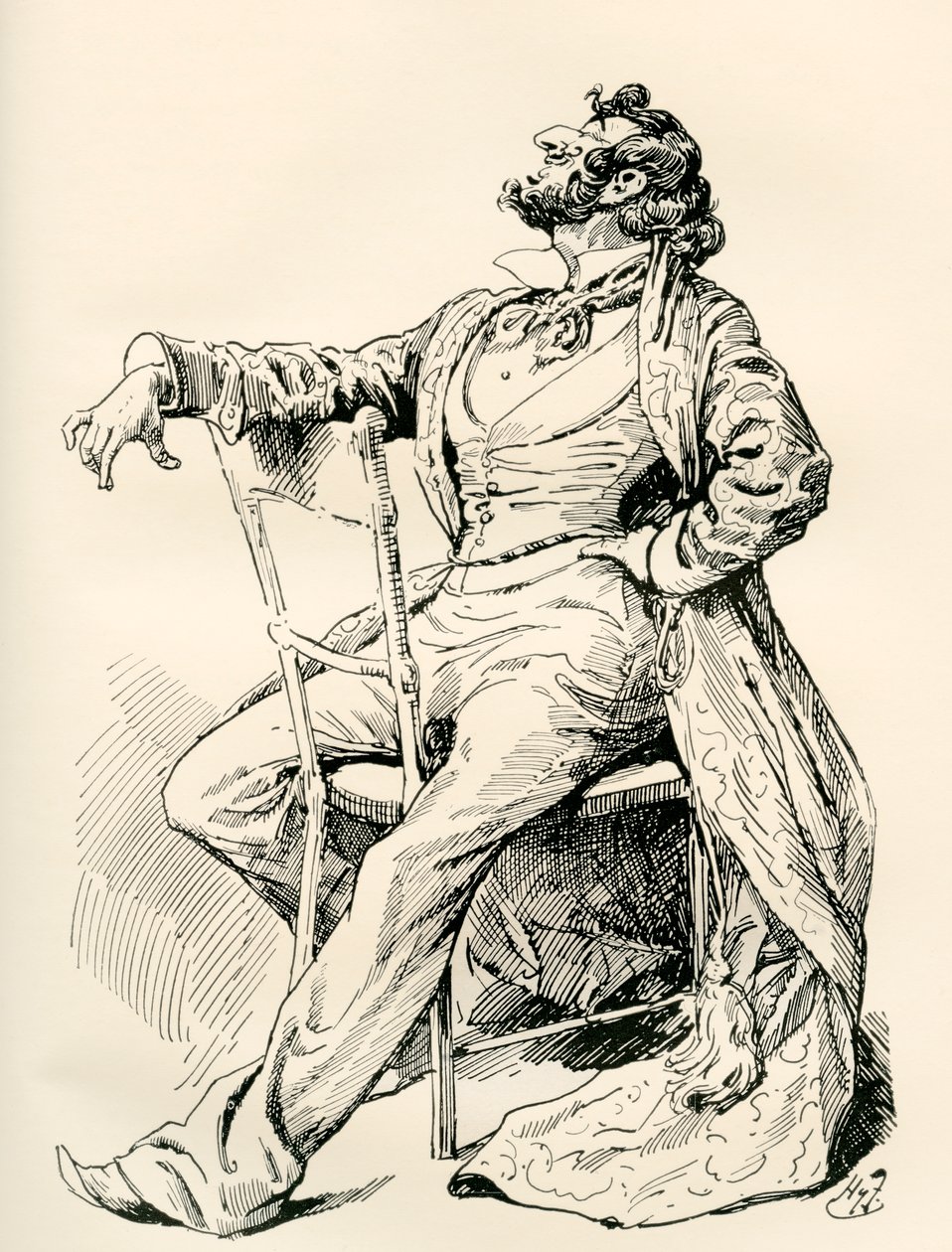 Pan Alfred Mantalini. Ilustracja Harry