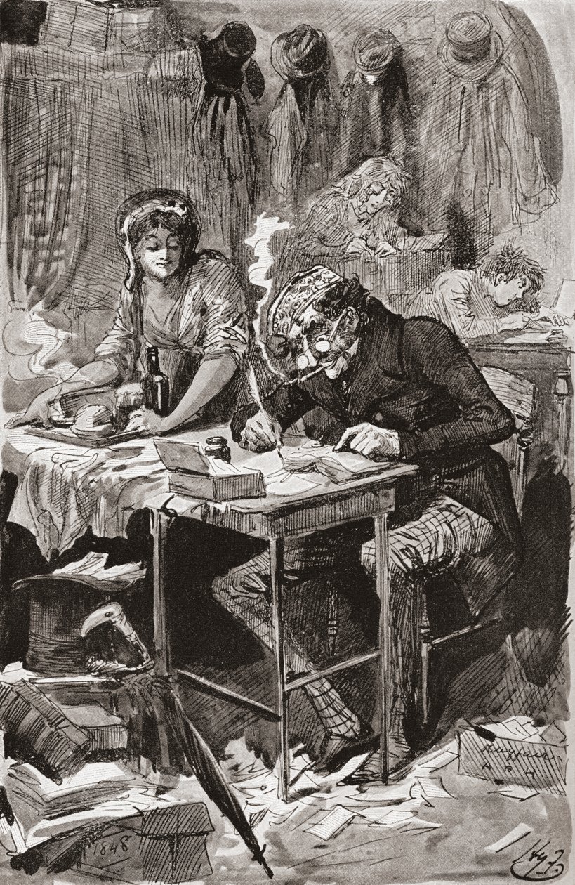 Pisarz listów błagalnych. Ilustracja Harry