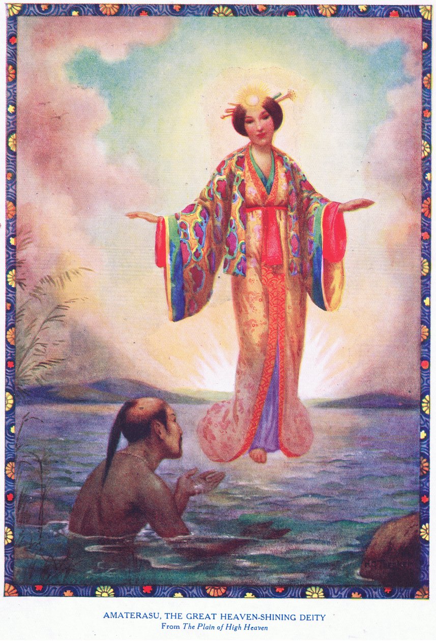 Amaterasu, wielkie niebiańskie lśniące bóstwo (z Równiny Wysokiego Nieba) (lita) autorstwa Harry George Theaker