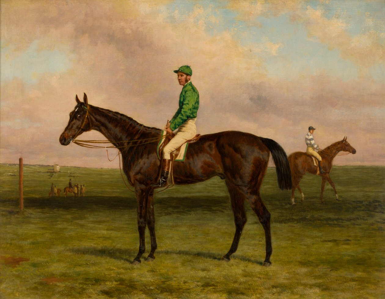 Galopin z Jockey Up, ok. 1875 (olej na płótnie) autorstwa Harry Hall
