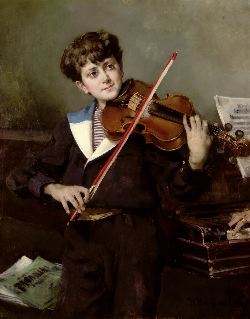 Skrzypek autorstwa Harry Humphrey Moore
