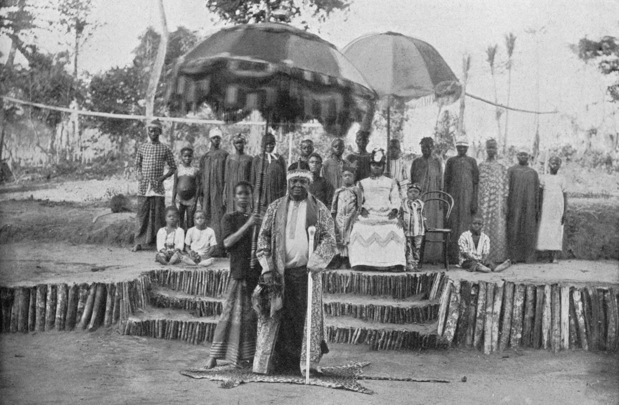 John Boko Cobham, król starej Calabar w południowej Nigerii, 1912 r autorstwa Harry Johnston