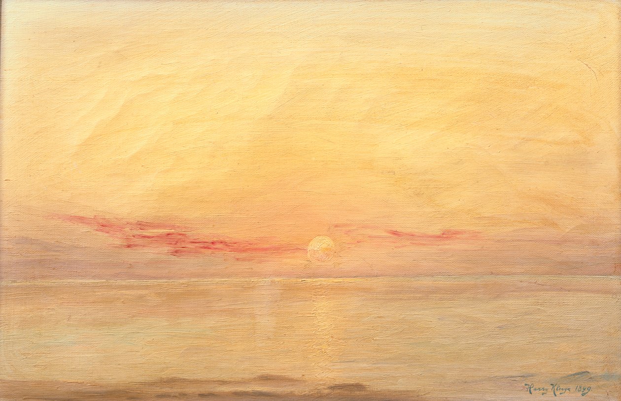 Zachód słońca, Skagen autorstwa Harry Kluge