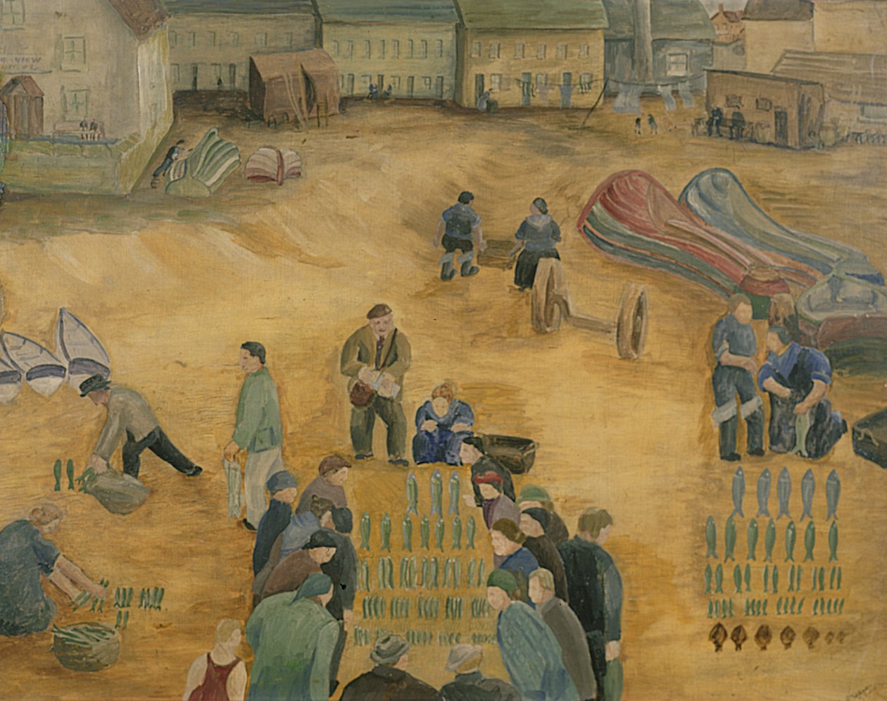 Sprzedaż ryb, 1938 autorstwa Harry Mitten Wilson
