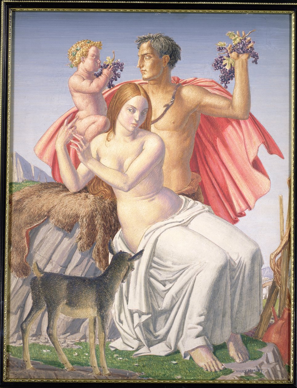 Młody Bachus, 1930 (tempera na pokładzie) autorstwa Harry Morley
