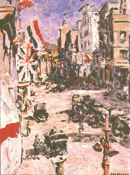 Królewska wizyta, ulica św. Jerzego, Kapsztad autorstwa Harry Stratford Caldecott