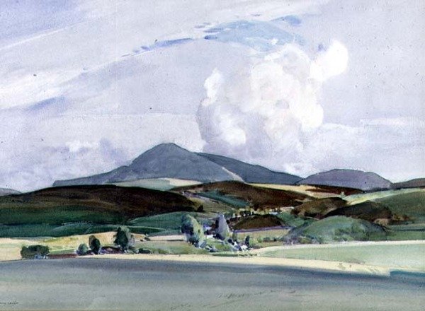 Widok na góry (akwarela) autorstwa Harry Watson