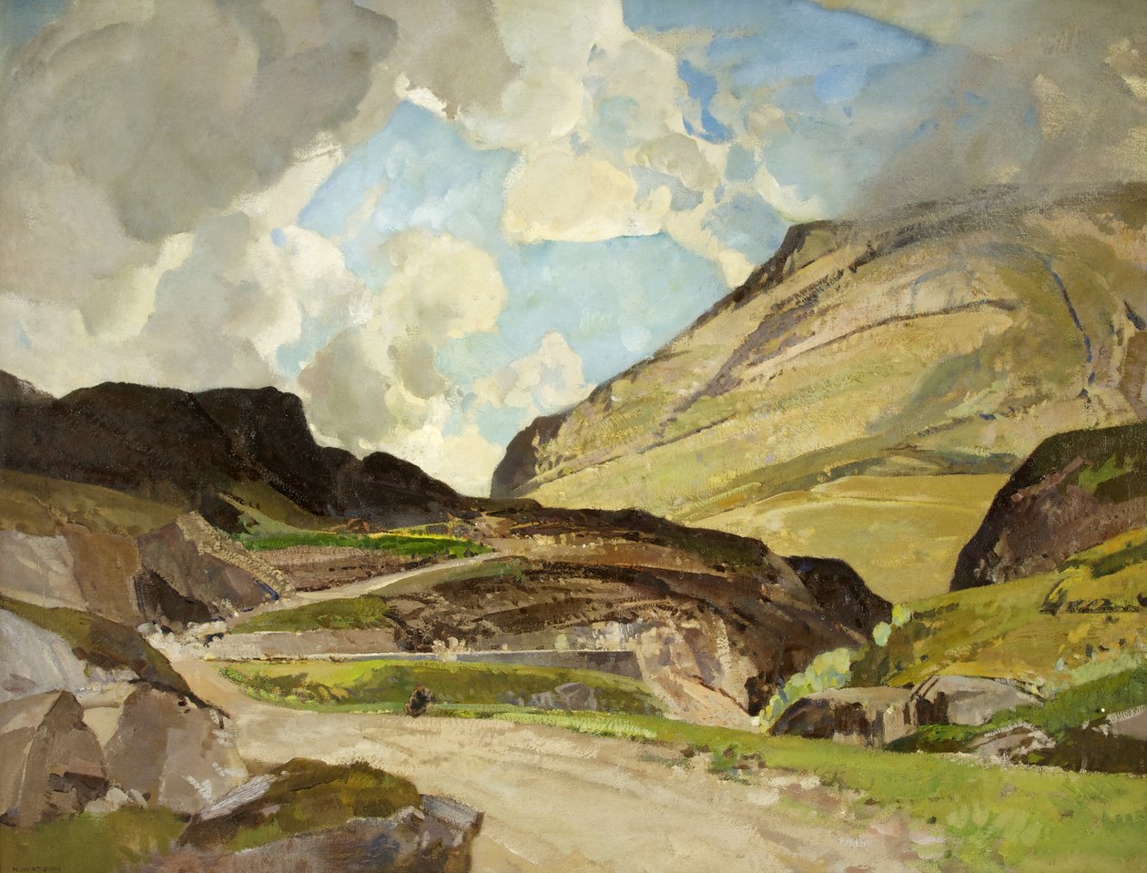 Przełęcz Glencoe (olej na płótnie) autorstwa Harry Watson