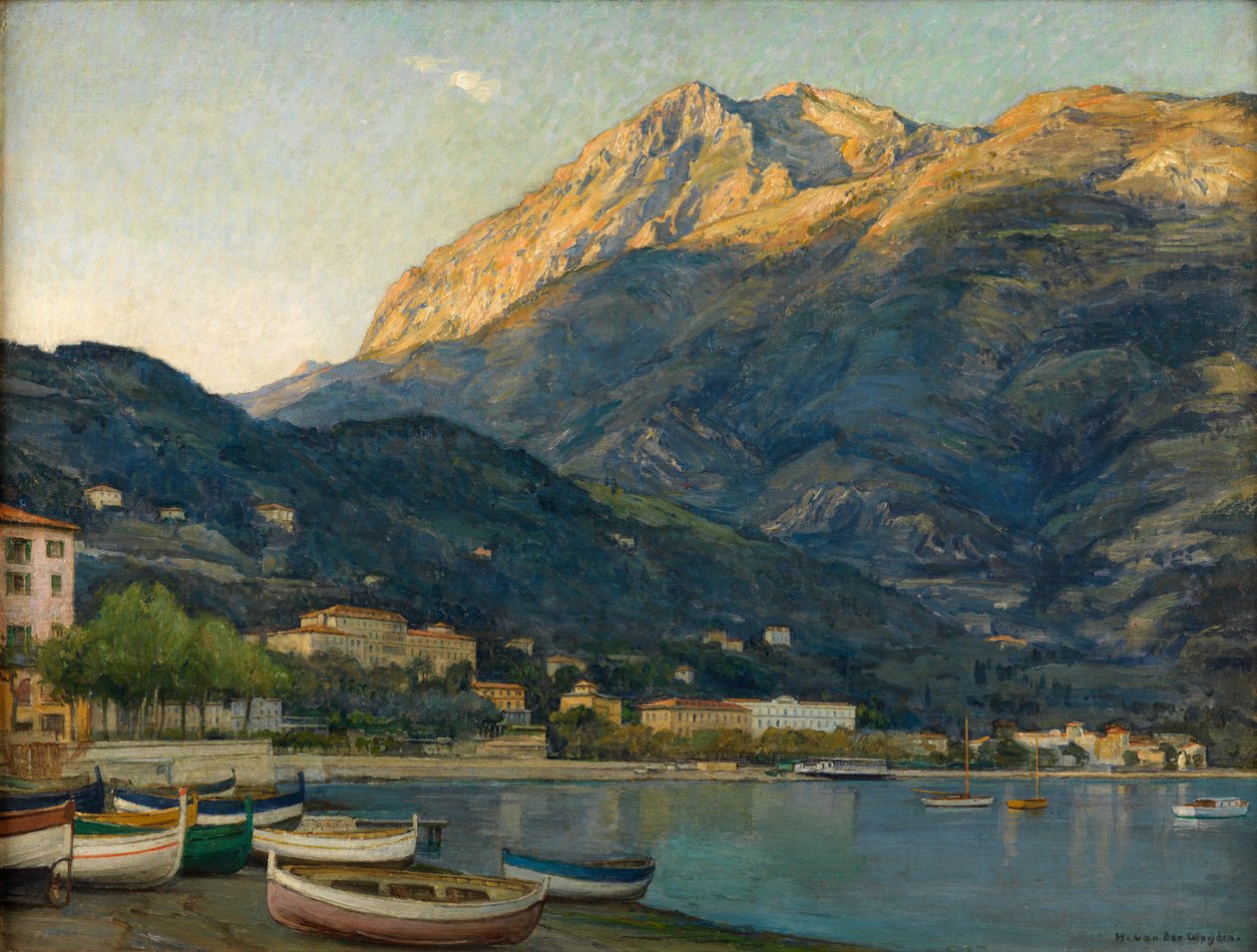 Menton, Lazurowe Wybrzeże (olej na płótnie ułożonym na pokładzie) autorstwa Harry van der Weyden