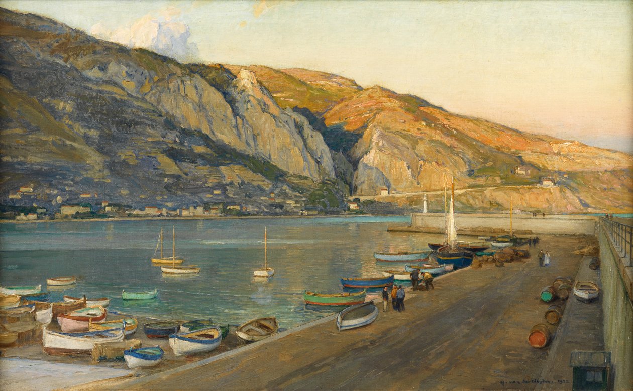 Port w Menton, Lazurowe Wybrzeże autorstwa Harry van der Weyden