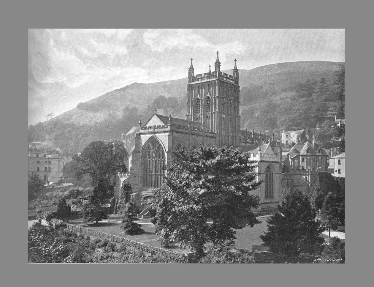 Kościół Priory, Great Malvern, ok. 1900 autorstwa Harvey Barton