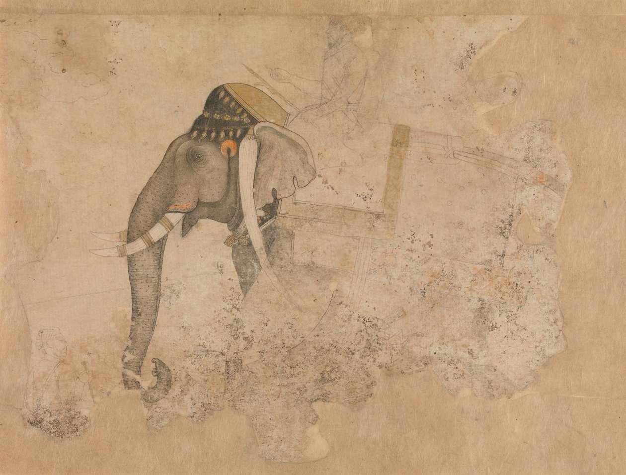 Słoń i Jeździec, ca. 1640. autorstwa Hashim.