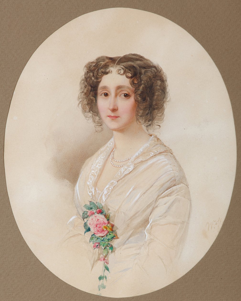 Portret Aleksandry Michajłowej Chelishcheva 1816-1913, 1851 autorstwa Hau