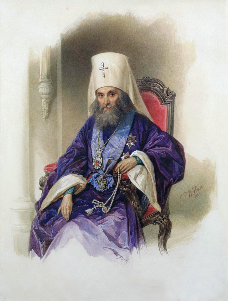 Portret metropolity Filareta moskiewskiego”, 1782-1867, 1854. autorstwa Hau