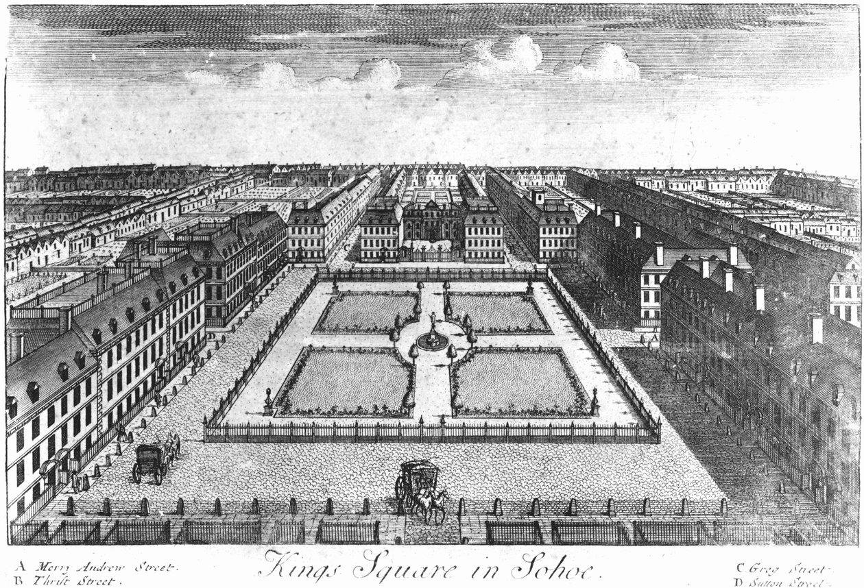 Kings Square Soho, 1720-30 autorstwa Haynes King