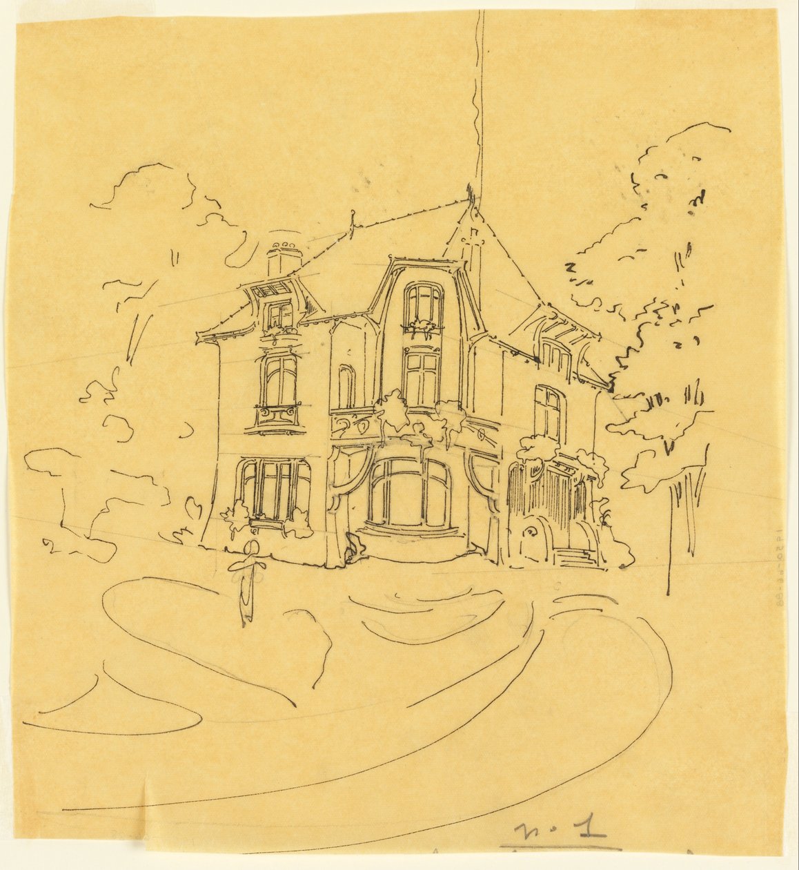 Projekt dla prywatnej rezydencji autorstwa Hector Guimard