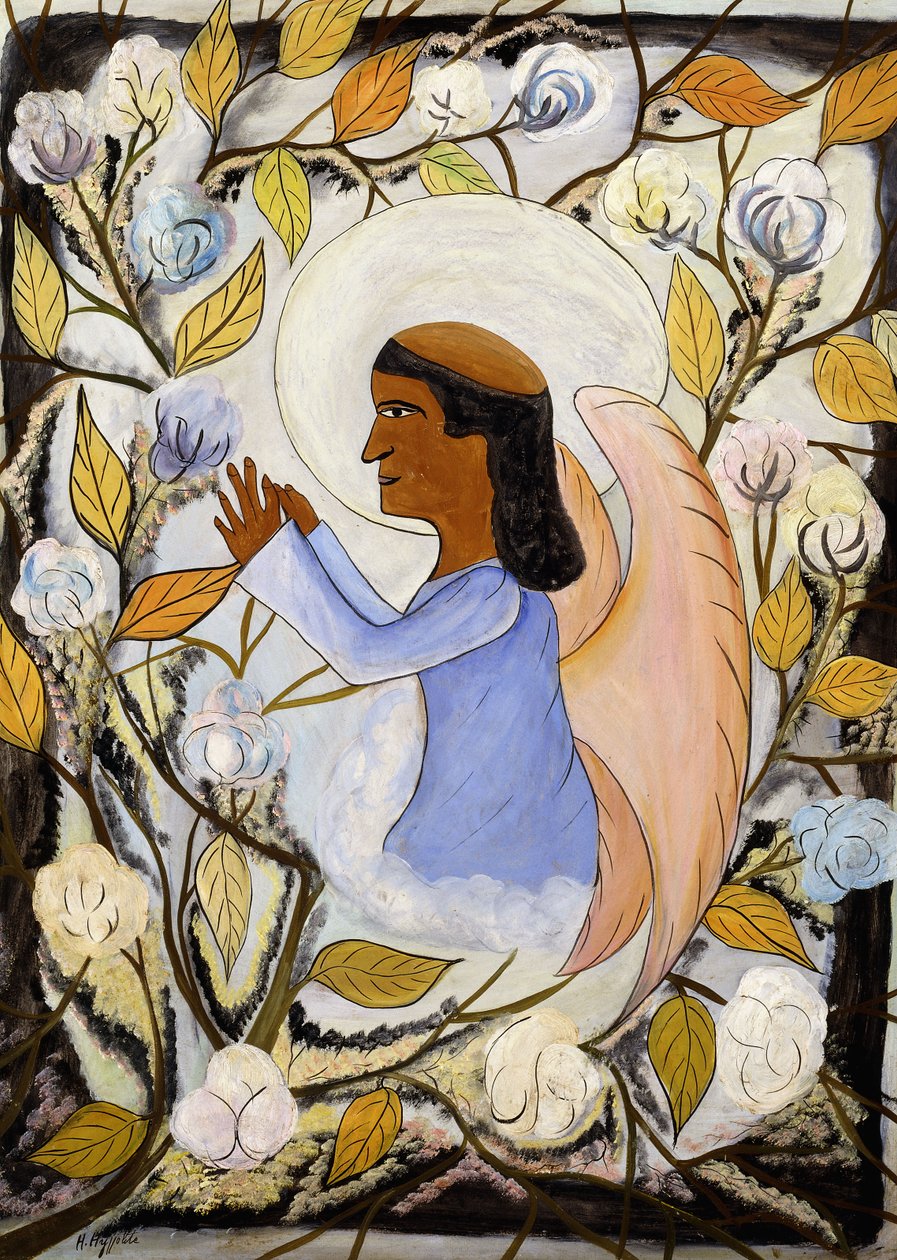 Anioł św. Franciszek w modlitwie; Ange St. Francis en Priere, ok. 1947-48 (olej na masonicie) autorstwa Hector Hyppolite
