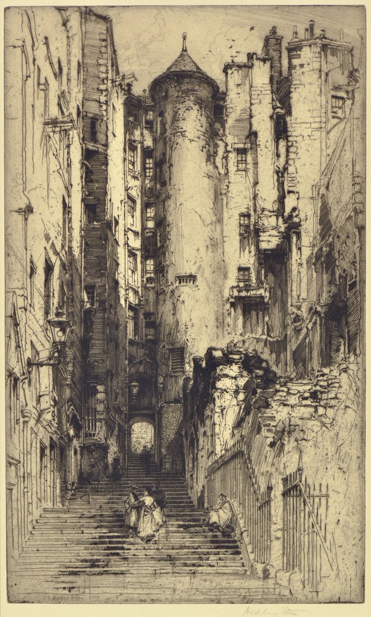 Advocates Close, Edynburg autorstwa Hedley Fitton