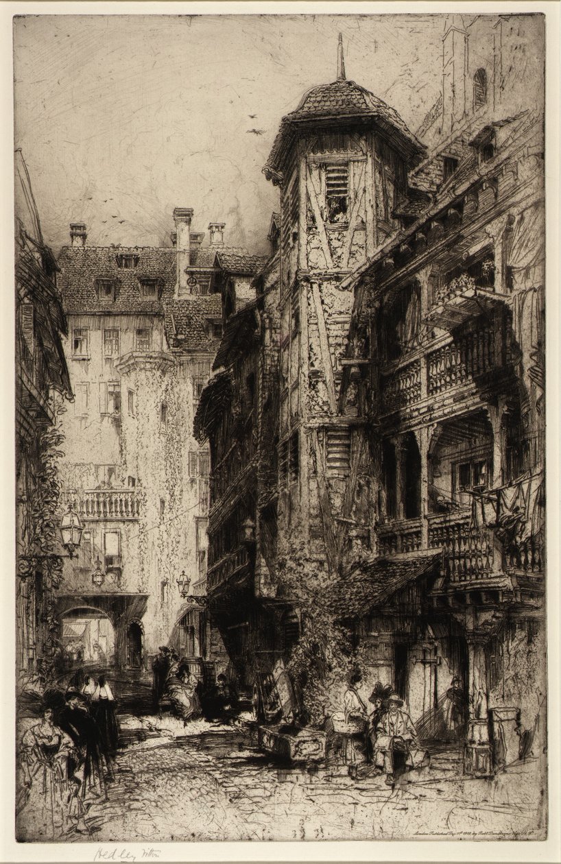 Cour de Corbeau, Strassburg autorstwa Hedley Fitton