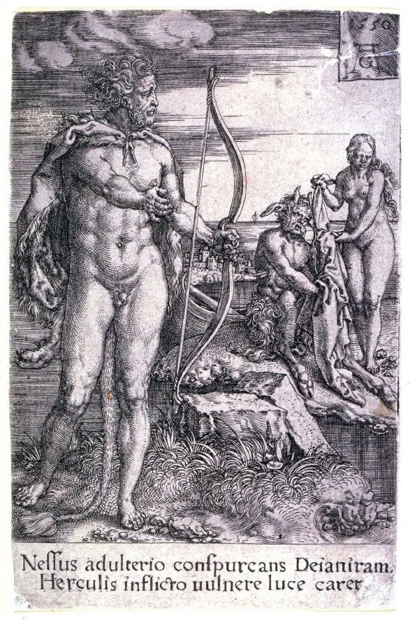Herkules i centaur Nessus autorstwa Heinrich Aldegrever