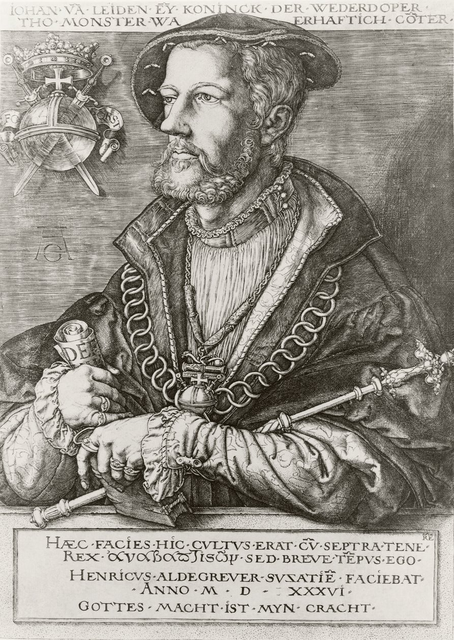 Jan z Lejdy autorstwa Heinrich Aldegrever
