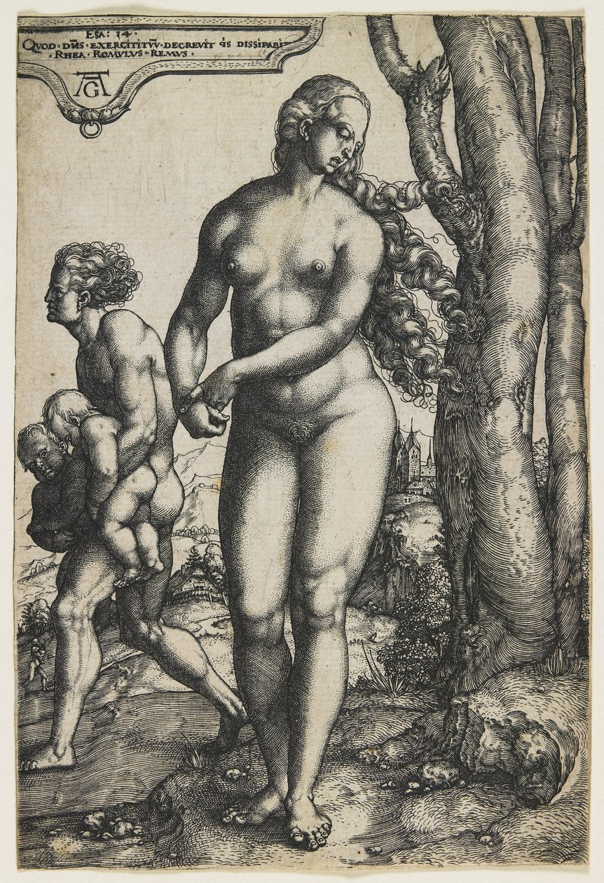 Rhea Sylvia (Romulus i Remus), ok. 1930 r. 1530 autorstwa Heinrich Aldegrever