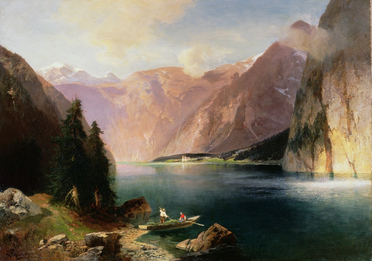 Koenigssee olej na płótnie autorstwa Heinrich Hiller
