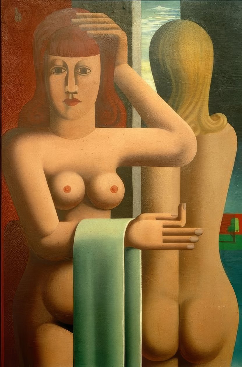 Dwie kobiety autorstwa Heinrich Hoerle