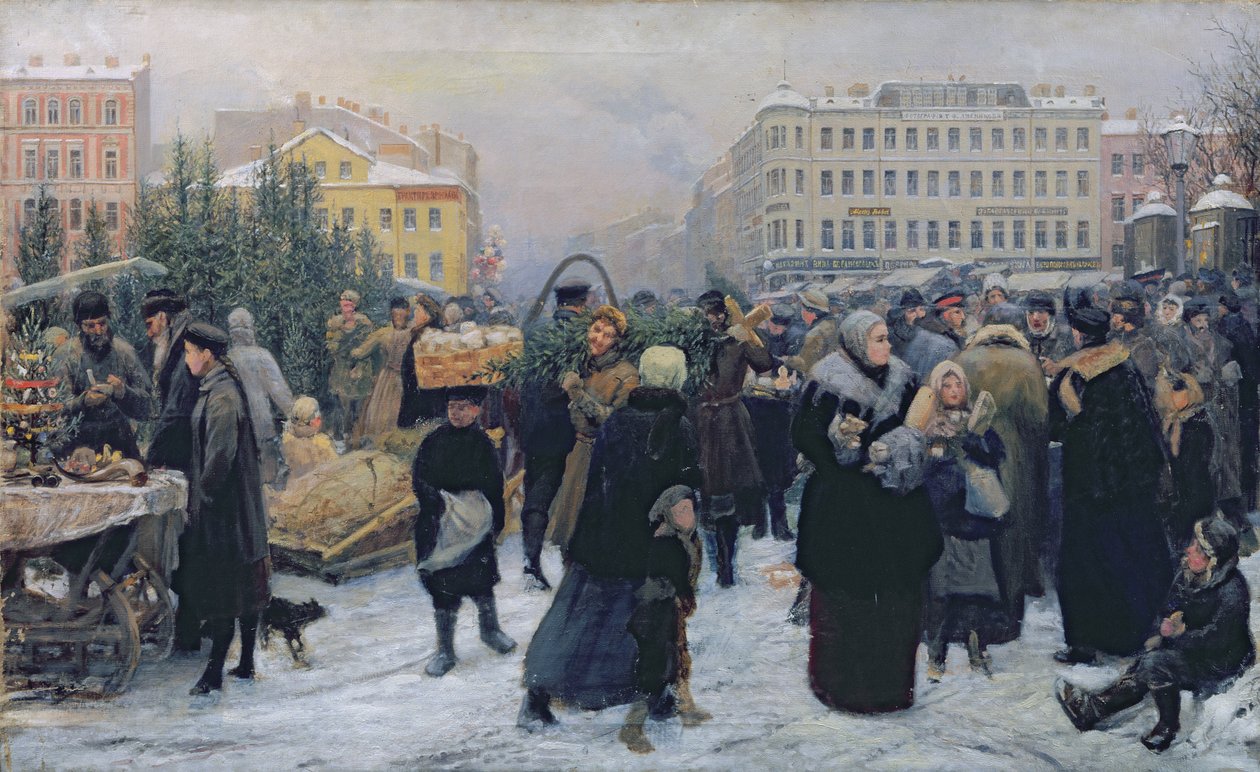Świąteczne targi autorstwa Heinrich Matvejevich Maniser