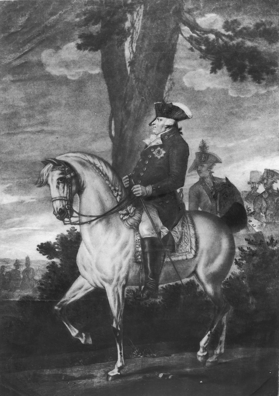 Portret konny Fryderyka Wilhelma II (1744-97) Król Prus autorstwa Heinrich Sintzenich