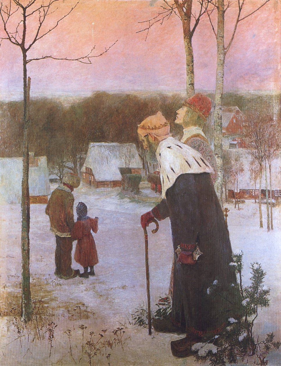Zimowa opowieść (Trzej Królowie) autorstwa Heinrich Vogeler