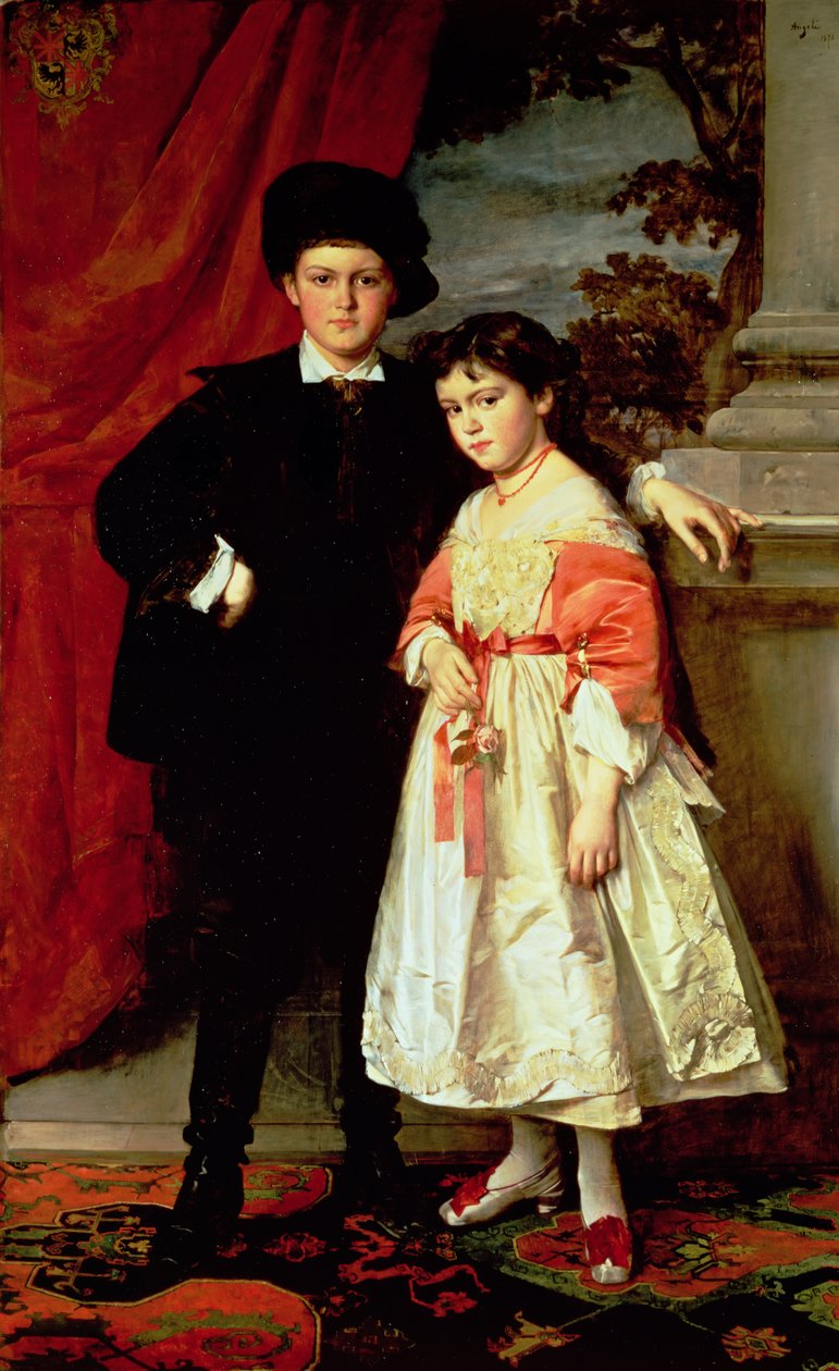 Dzieci Freiherra von Seidler autorstwa Heinrich von Angeli