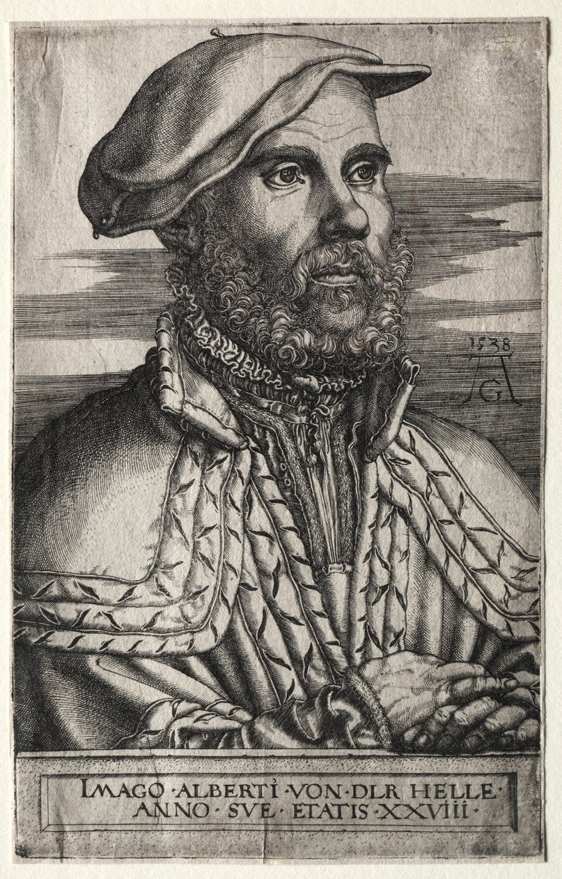 Albert van der Helle, 1538. autorstwa Heinrich Aldegrever