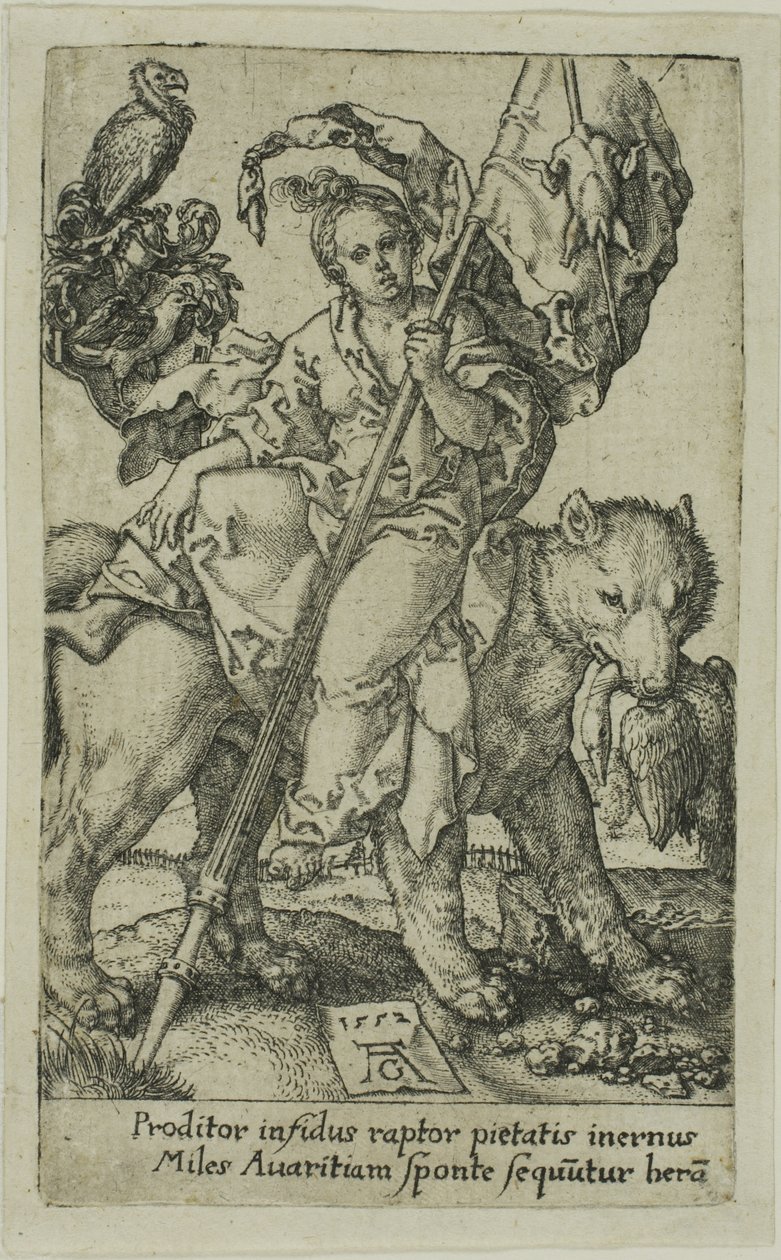 Chciwość, od imadeł autorstwa Heinrich Aldegrever