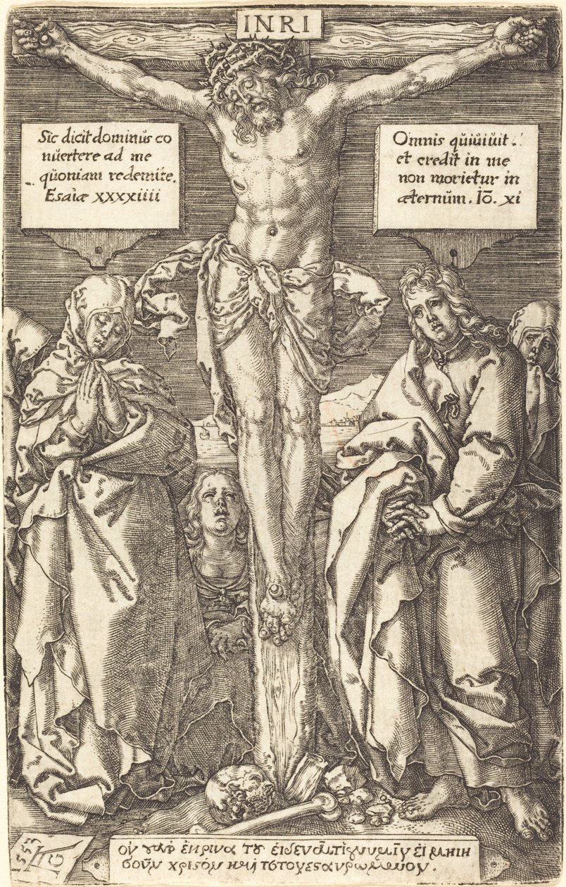 Chrystus na krzyżu, 1553. autorstwa Heinrich Aldegrever