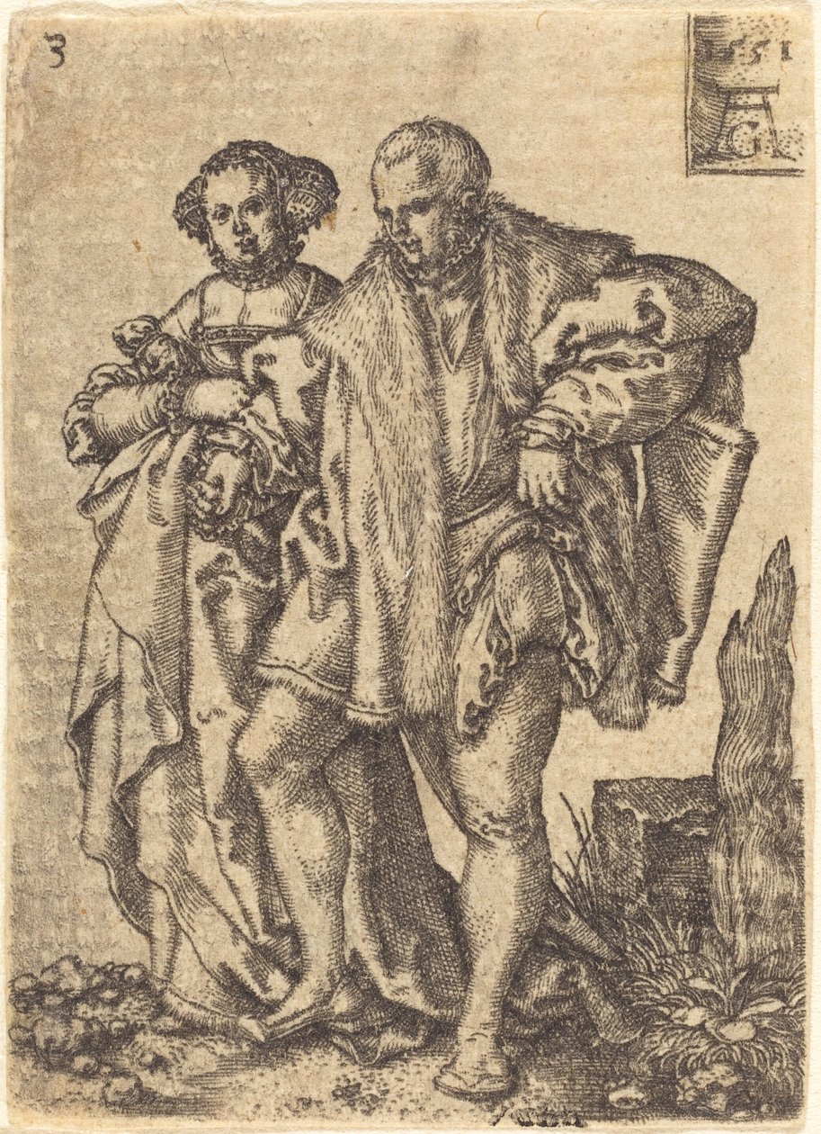 Tańcząca para autorstwa Heinrich Aldegrever