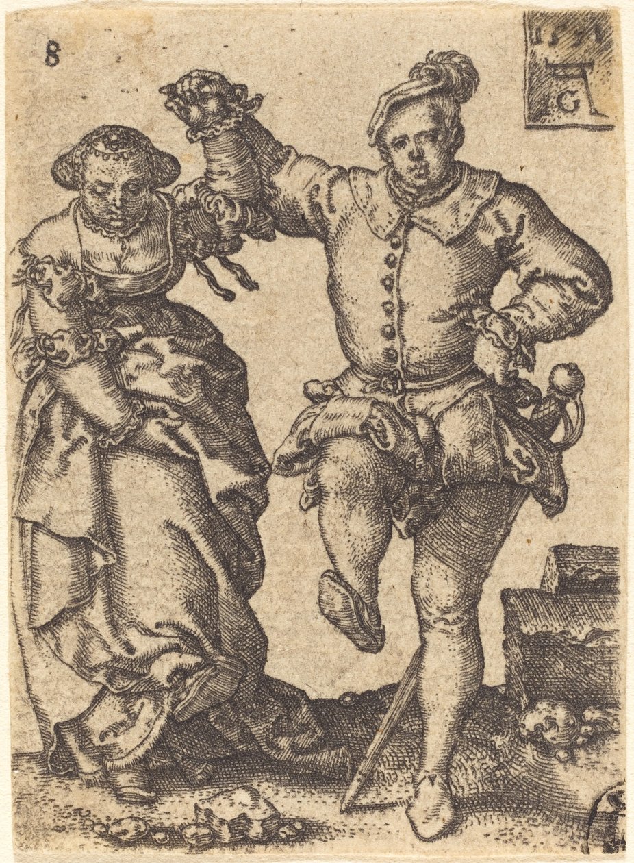 Tańcząca para autorstwa Heinrich Aldegrever