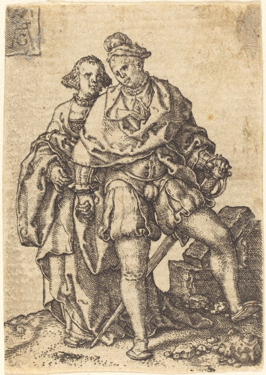 Tańcząca para autorstwa Heinrich Aldegrever