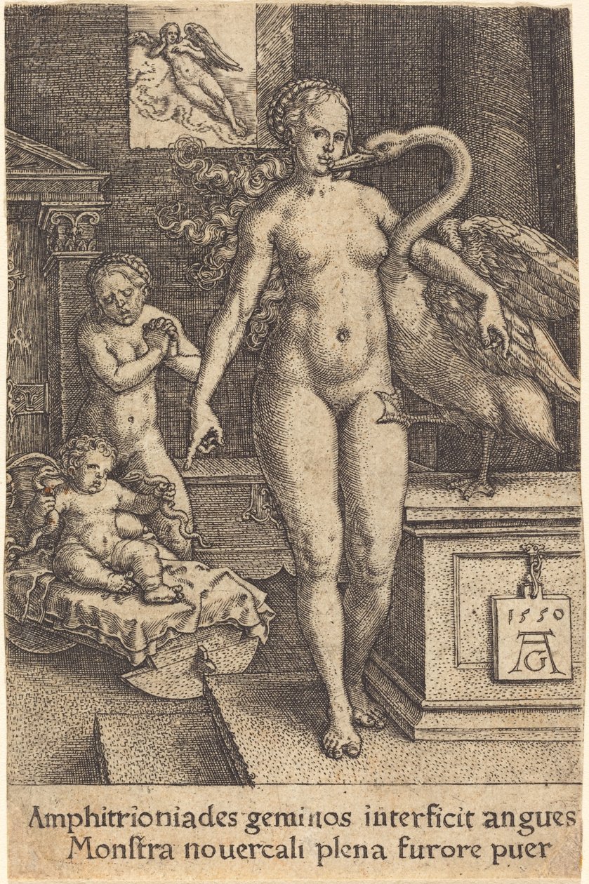 Herkules jako dziecko autorstwa Heinrich Aldegrever